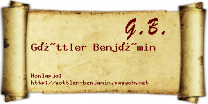 Göttler Benjámin névjegykártya